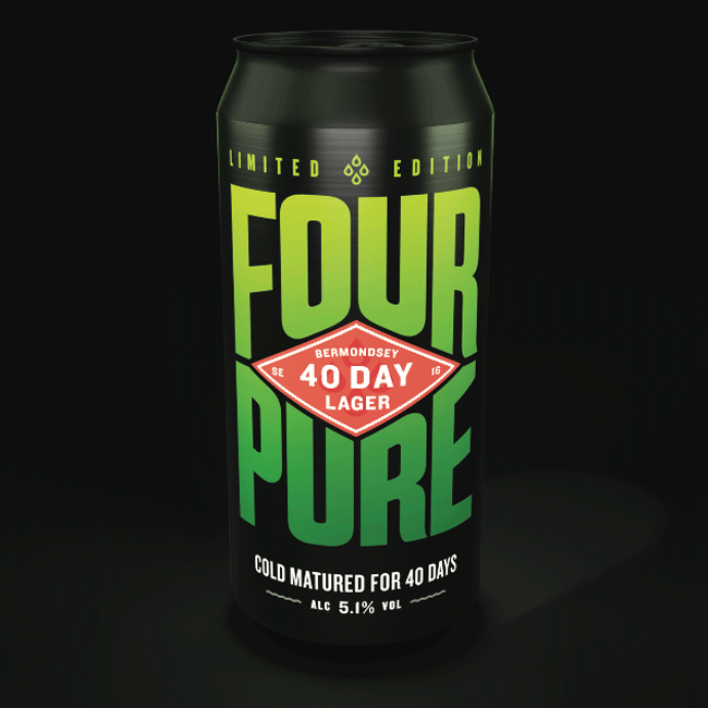 Fourpure 40 Day Lager x 12 cans (440ml)